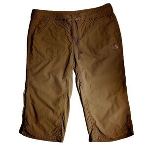 THE NORTH FACE Pants  women's  10  Capri  Olive green  Nylon  Pockets  Tie Waist